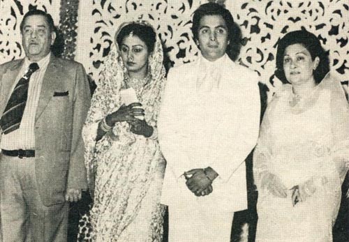 Raj Kapoor, Neetu Singh and Rishi Kapoor